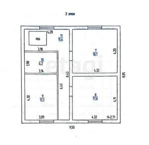 Дом 143м&sup2;, 2-этажный, участок 8 сот.  