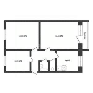 3-к квартира, вторичка, 63м2, 2/9 этаж