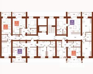 1-к квартира, строящийся дом, 45м2, 8/9 этаж