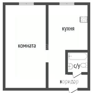 1-к квартира, вторичка, 30м2, 3/5 этаж