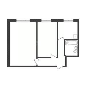 2-к квартира, вторичка, 41м2, 2/2 этаж