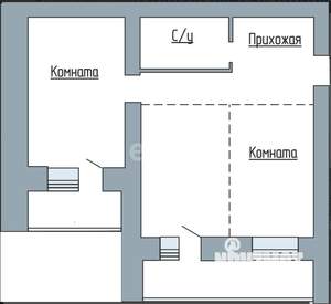 2-к квартира, вторичка, 59м2, 3/17 этаж