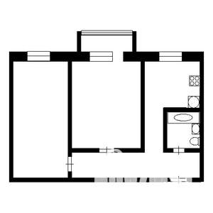 2-к квартира, вторичка, 48м2, 2/5 этаж