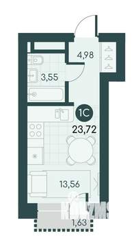 Студия квартира, вторичка, 24м2, 5/12 этаж