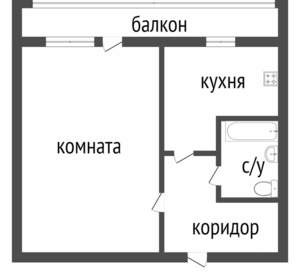 1-к квартира, вторичка, 33м2, 10/10 этаж