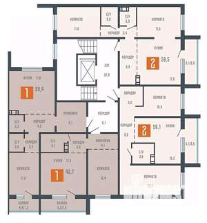 2-к квартира, вторичка, 59м2, 10/10 этаж