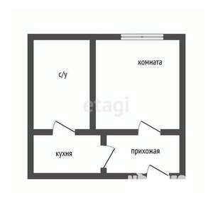 1-к квартира, вторичка, 24м2, 1/5 этаж