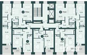 1-к квартира, вторичка, 39м2, 4/12 этаж