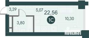Студия квартира, вторичка, 23м2, 5/12 этаж