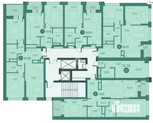 2-к квартира, вторичка, 59м2, 7/12 этаж