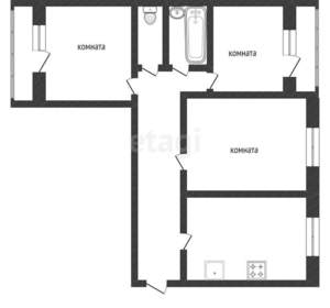 3-к квартира, вторичка, 59м2, 3/5 этаж