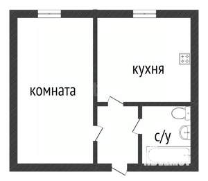 1-к квартира, вторичка, 29м2, 5/5 этаж