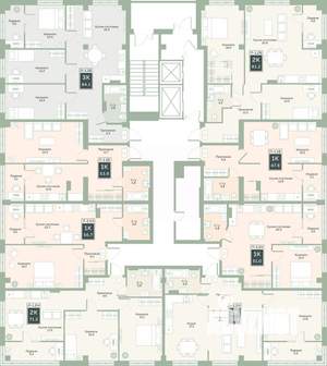 1-к квартира, вторичка, 54м2, 8/17 этаж