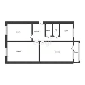 3-к квартира, вторичка, 63м2, 1/5 этаж