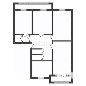 4-к квартира, вторичка, 76м2, 5/5 этаж
