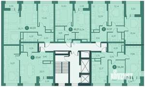 2-к квартира, вторичка, 56м2, 6/12 этаж