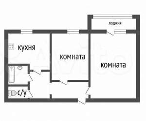 2-к квартира, вторичка, 50м2, 7/10 этаж