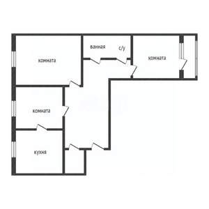 3-к квартира, вторичка, 63м2, 7/9 этаж