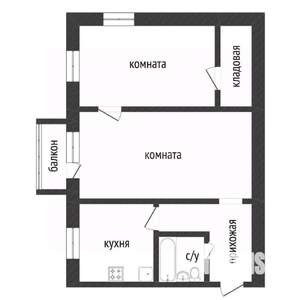 2-к квартира, вторичка, 44м2, 5/5 этаж