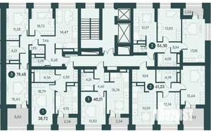 2-к квартира, вторичка, 56м2, 5/12 этаж