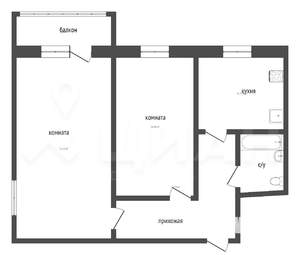 2-к квартира, вторичка, 43м2, 5/5 этаж