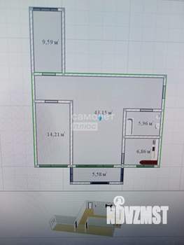 3-к квартира, вторичка, 55м2, 5/5 этаж
