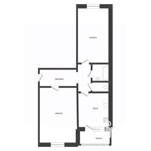 2-к квартира, вторичка, 62м2, 3/4 этаж