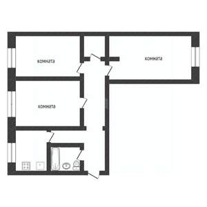 3-к квартира, вторичка, 52м2, 1/5 этаж