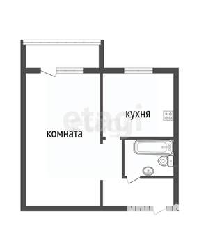 1-к квартира, вторичка, 31м2, 5/5 этаж