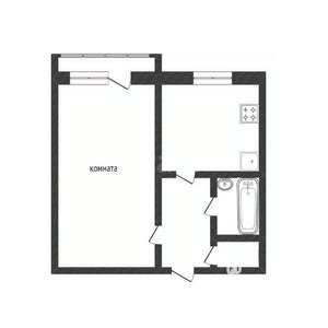 1-к квартира, вторичка, 33м2, 9/9 этаж