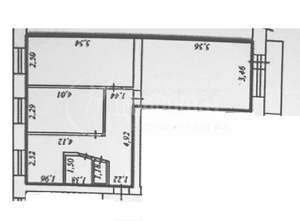 3-к квартира, вторичка, 59м2, 4/5 этаж