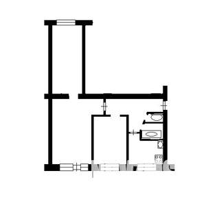 3-к квартира, вторичка, 60м2, 1/5 этаж
