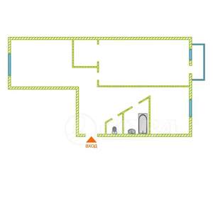 2-к квартира, вторичка, 44м2, 3/5 этаж