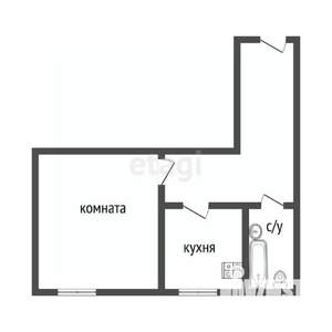 1-к квартира, вторичка, 30м2, 3/3 этаж