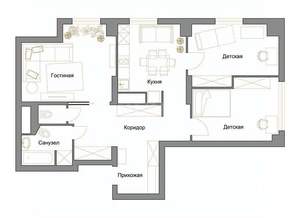 3-к квартира, вторичка, 61м2, 4/9 этаж