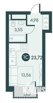 Студия квартира, вторичка, 24м2, 10/12 этаж