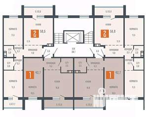 1-к квартира, вторичка, 44м2, 8/10 этаж