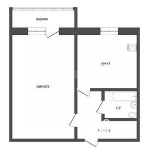 1-к квартира, вторичка, 33м2, 4/5 этаж
