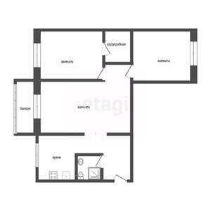 3-к квартира, вторичка, 58м2, 5/5 этаж