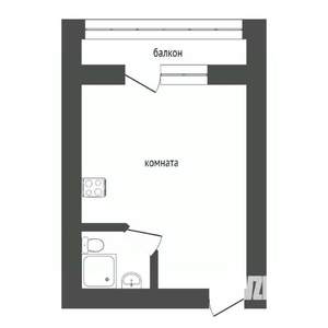 Студия квартира, вторичка, 22м2, 3/12 этаж