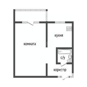 1-к квартира, вторичка, 32м2, 5/5 этаж