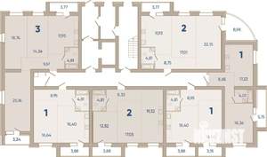 3-к квартира, сданный дом, 94м2, 1/7 этаж