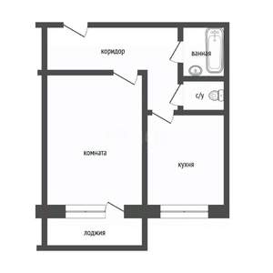 1-к квартира, вторичка, 41м2, 5/10 этаж