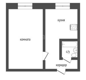 1-к квартира, вторичка, 32м2, 5/10 этаж