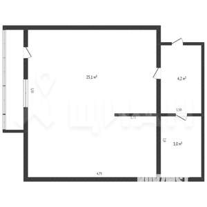 1-к квартира, вторичка, 32м2, 9/10 этаж