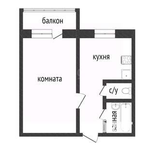 1-к квартира, вторичка, 33м2, 10/10 этаж