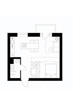 Студия квартира, вторичка, 27м2, 2/9 этаж