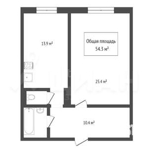 2-к квартира, вторичка, 56м2, 5/10 этаж