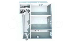 2-к квартира, вторичка, 55м2, 2/3 этаж