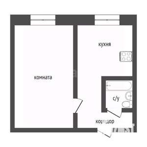 1-к квартира, вторичка, 32м2, 5/10 этаж